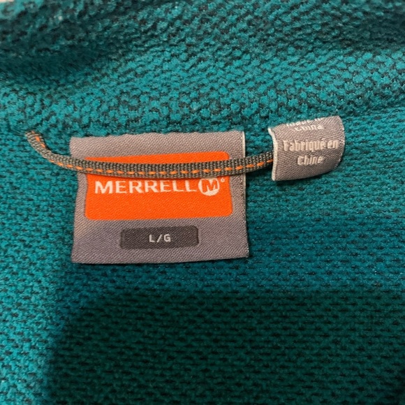 Merrell Men's 1/4 Zip Pullover Long Sleeve Green Casual Size L - Picture 4 of 11